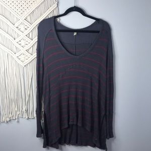 FREE PEOPLE Drippy Thermal Vneck small